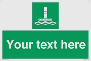 Custom sign safe condition Evacuation chute 